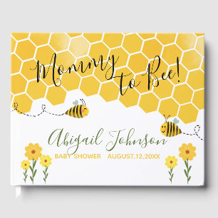 Cute Bumble Bee Gender Neutral Baby Shower Guest Book