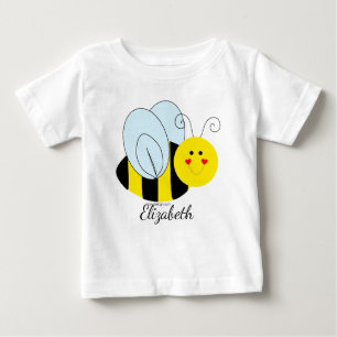 Cute Bumble Bee Personalized Baby T-Shirt