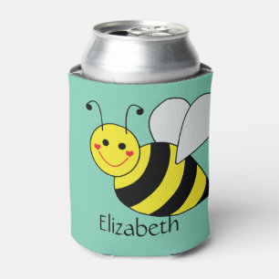 Cute Bumble Bee Personalized Can Cooler