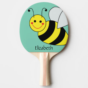 Cute Bumble Bee Personalized Ping Pong Paddle