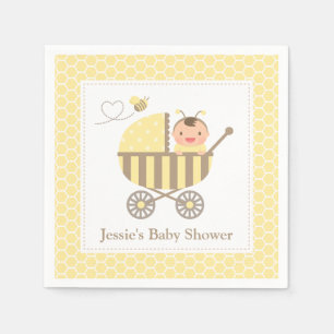Cute Bumble Bee Stroller Baby Shower Supplies Napkin