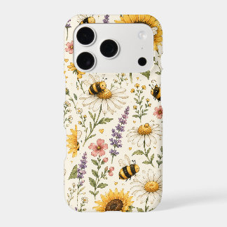 Cute Bumble Bee & Wildflower Pattern