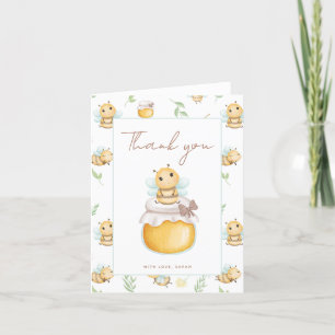 Cute Bumblebee Aquarelle Carte de remerciements do