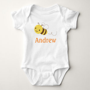 Cute Bumblebee Custom Personalized Baby's Name Baby Bodysuit