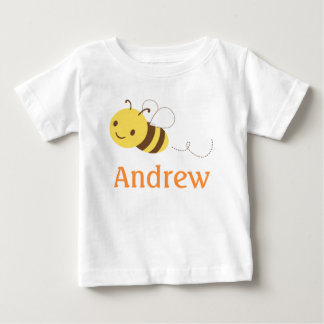 Cute Bumblebee Custom Personalized Baby's Name Baby T-Shirt