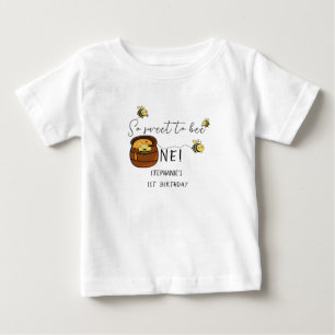 Cute Bumblebee So Sweet To Bee One 1st Birthday Baby T-Shirt