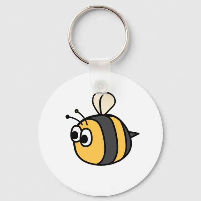 Cute Bumblebee Throw Pillow Keychain (Front)