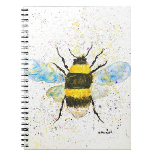 Cute Bumblebee Watercolor chic Notebook