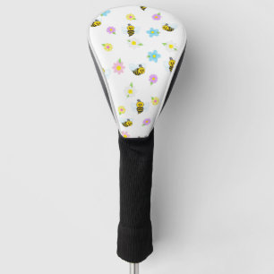 Cute Bumblebee Yellow Black Bumble Bee Colourful Golf Head Cover