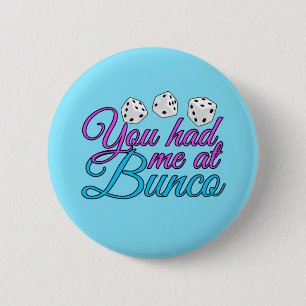 Cute Bunco Game 2 Inch Round Button