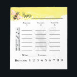 Cute Bunco Score Sheets Bee Notepad<br><div class="desc">Cute Bee theme in yellow and black colour theme creates a wonderful Bunco or Bunko score sheet pad. Perfect for your Queen bees ladies night out Bunco game night party. Great for spring time and summer time themes or all year round.</div>
