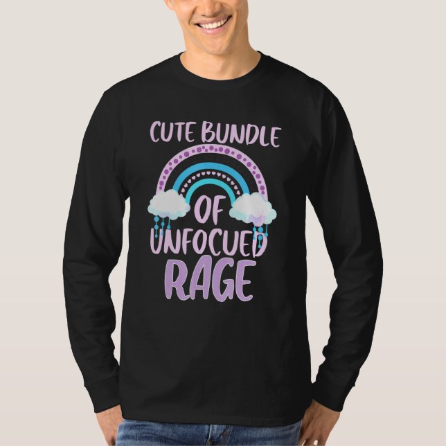 Cute Bundle Of Unfocused Rage Pastel Goth Rainbow  T-Shirt (Front)