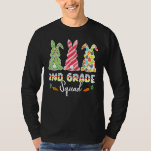 Cute Bunnies 2nd Grade Teacher Squad Easter Day Ti T-Shirt