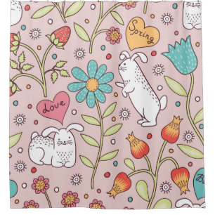 Cute Bunnies: Adorable Seamless Charm.