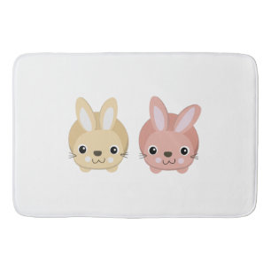 Cute Bunnies Bath Mat