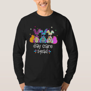 Cute Bunnies Day Care Teacher Student Squad Happy T-Shirt