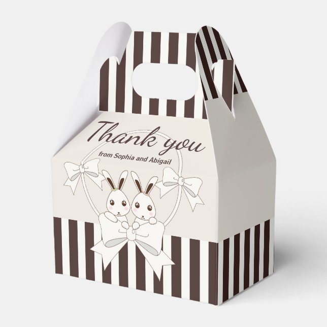 Cute Bunnies Favor Box (Front Side)