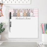 Cute Bunnies Personalized Dry Erase Board<br><div class="desc">Let your little one unleash their creativity and stay organized with this fun and colourful dry erase board! This board can be personalized with their name, and is the perfect way for them to keep track of chores, reminders, or even just doodling their favourite pictures. The durable, easy-to-clean surface means...</div>
