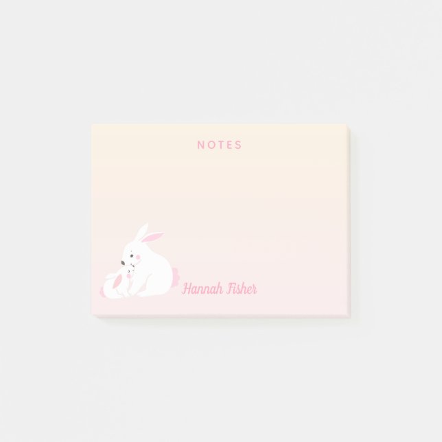 Cute bunnies | Personalized Post-it Notes (Front)