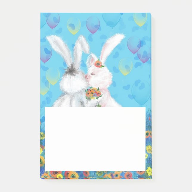 Cute Bunnies Post-it® Notes (Front)