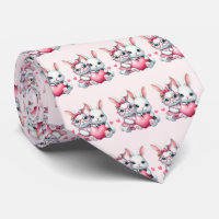 Cute Bunnies Sharing a Heart Pattern