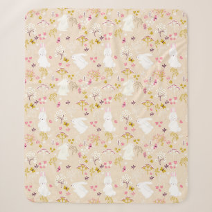 Cute Bunnies Sherpa Blanket