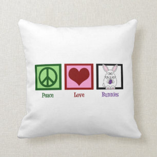 Cute Bunnies Throw Pillow