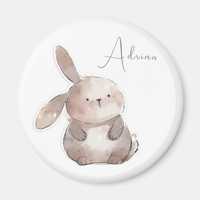 Cute bunny 2, personalized magnet (Front)