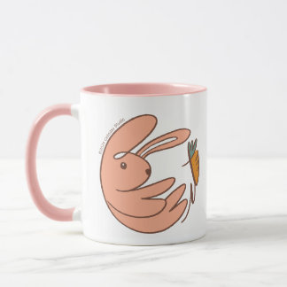 Cute Bunny and Carrot Animal Art Mug