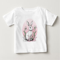 Cute Bunny and Lilies
