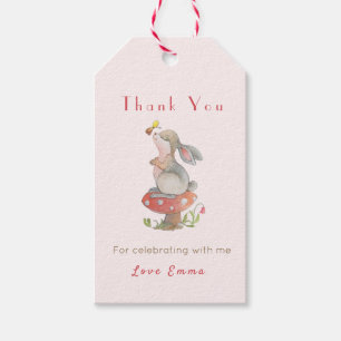 Cute Bunny Baby birthday Thank you  Gift Tags