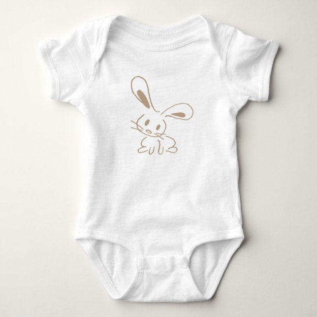 Cute Bunny Baby Bodysuit (Front)