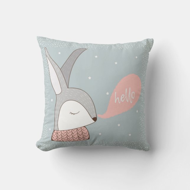 Cute Bunny Baby Pillow (Front)