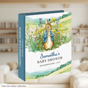 Cute Bunny Baby Shower Ring Binder Guest Photo 