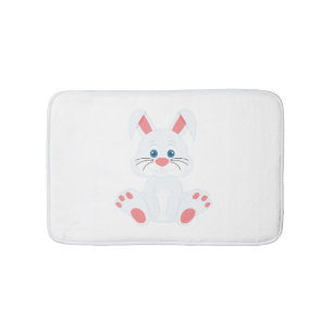Cute bunny bath mat