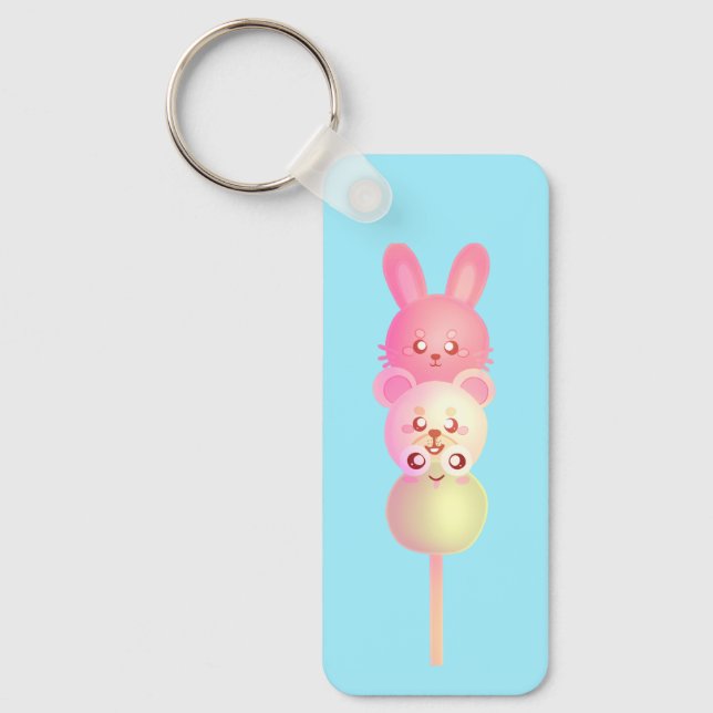Cute Bunny, Bear And Frog Dango Keychain (Front)
