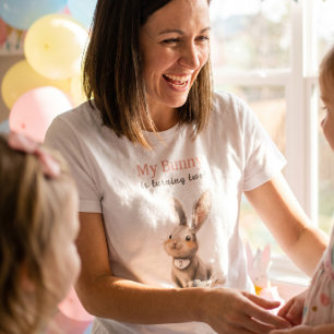 Cute Bunny Birthday Parent's T-Shirt