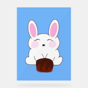 Cute Bunny Birthday Themed Poster