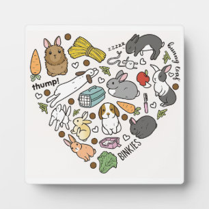 Cute Bunny Bunnies Reusable friendly Bunny Lover Plaque