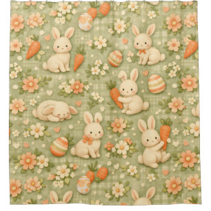 Cute Bunny & Carrot Cottage Pattern (2)