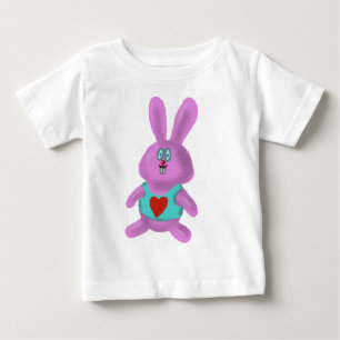 Cute bunny cartoon baby t-shirt design