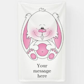 Cute Bunny Cartoon Banner