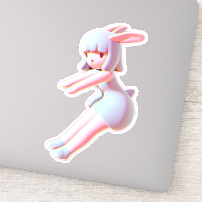 Cute bunny Cheer Flyer Catching Air Cheerleader (Detail)