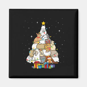 Cute Bunny Christmas Tree 1 Magnet