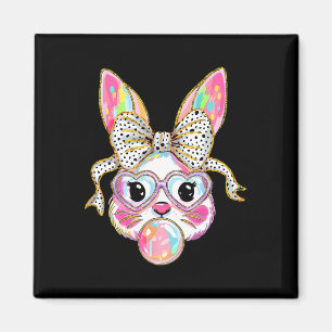Cute Bunny Coquette Bow Easter Day Rabbit Teens Gi Magnet