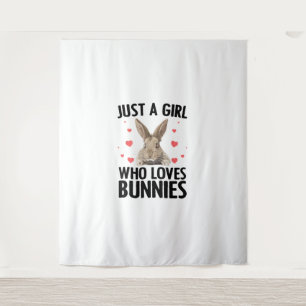 Cute Bunny Design For Girls Women Kids Rabbit Cone Tapestry