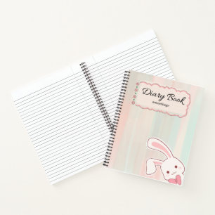 cute bunny diary notebook,  notebook