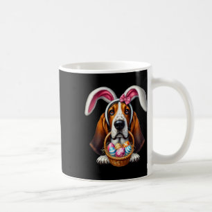 Cute Bunny Ear Bet Hound Dog Easter Eggs Owner Lov Coffee Mug