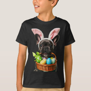 Cute Bunny Ear French Bulldog Dog Easter Eggs Bysk T-Shirt