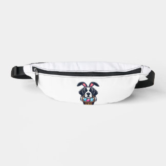 Cute Bunny Ear Saint Bernard Dog Easter Egg Owner  Fanny Pack